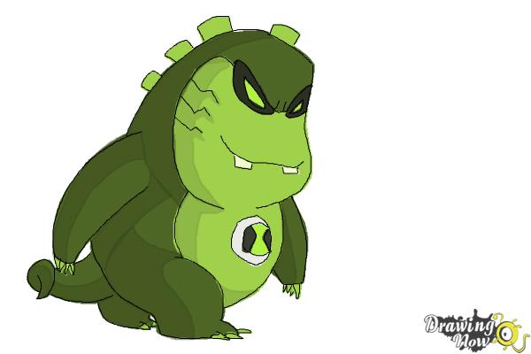 How to Draw Upchuck from Ben 10 Omniverse - Step 10 How to Draw Upchuck from Ben 10 Omniverse - Step 10