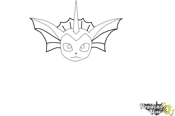 How to Draw Vaporeon From Pokemon - Step 5 How to Draw Vaporeon From Pokemon - Step 5