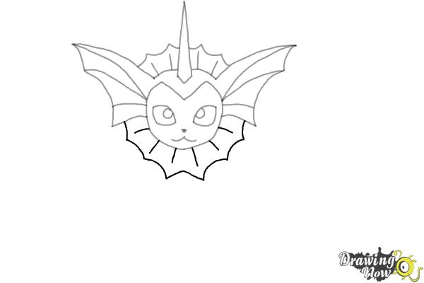 How to Draw Vaporeon From Pokemon - Step 6 How to Draw Vaporeon From Pokemon - Step 6