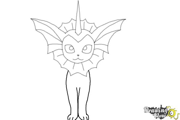 How to Draw Vaporeon From Pokemon - Step 7 How to Draw Vaporeon From Pokemon - Step 7