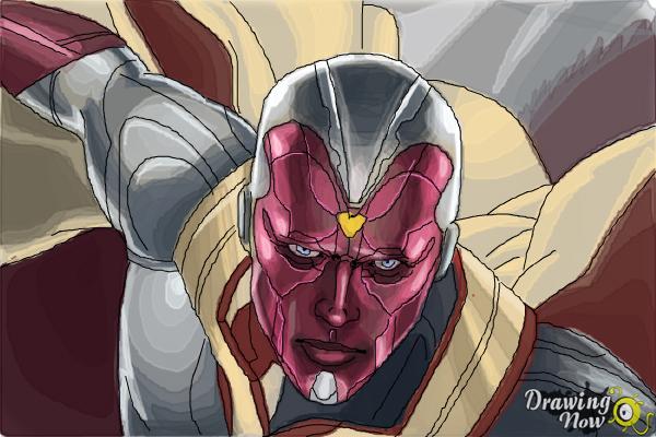How to Draw Vision from Avengers: Age of Ultron - Step 11 How to Draw Vision from Avengers: Age of Ultron - Step 11